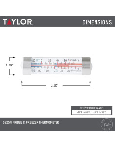 Termómetro Analógico Taylor 5925N para Refrigerador y Congelador 2