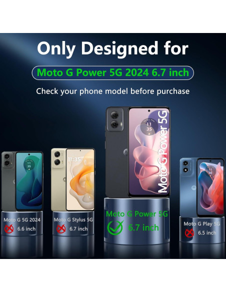 Funda BESINPO para Moto G Power 5G 2024 - Protección Completa