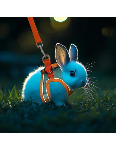 Arnés y Correa Ajustable Timwaygo para Conejo S Reflectante