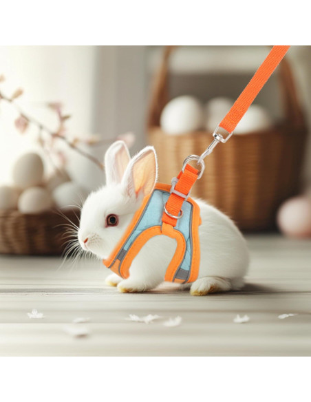 Arnés y Correa Ajustable Timwaygo para Conejo S Reflectante