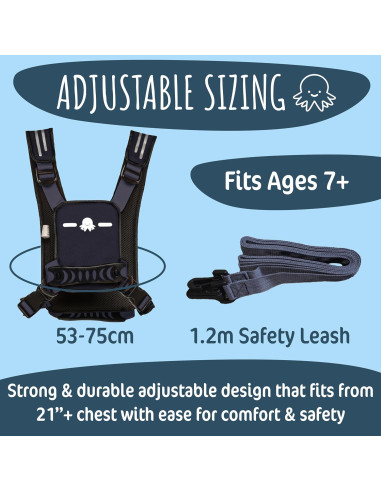 Arnés Infantil Hobbledehoo XL Azul para Niños 7+ Años