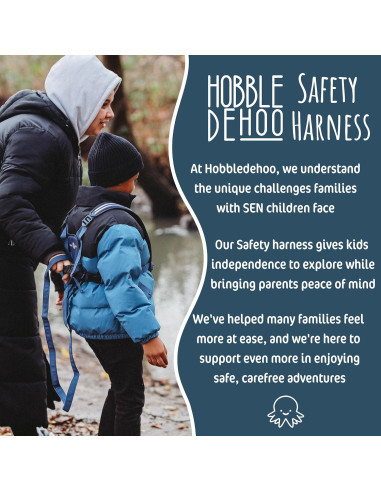 Arnés Infantil Hobbledehoo XL Azul para Niños 7+ Años