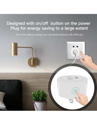 Enchufe Regulador Inteligente MOES Paquete de 2, Control App