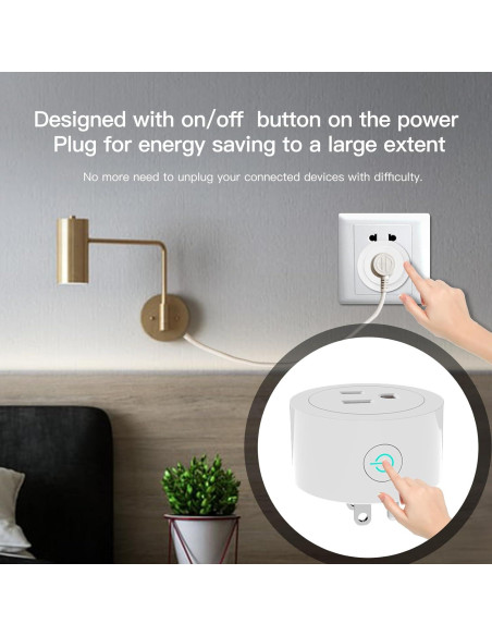 Enchufe Regulador Inteligente MOES Paquete de 2, Control App