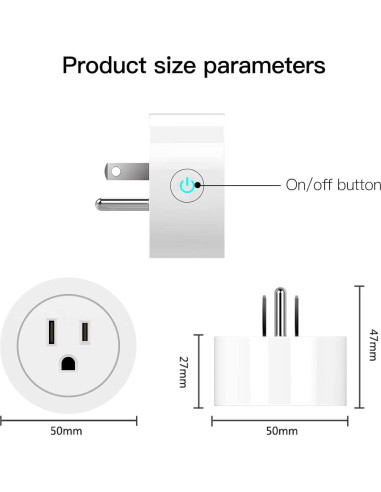 Enchufe Regulador Inteligente MOES Paquete de 2, Control App