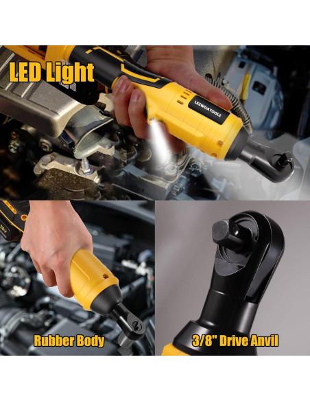 Llave de Carraca Inalámbrica Lezwuatoolz 3/8" 100 N.m 20V