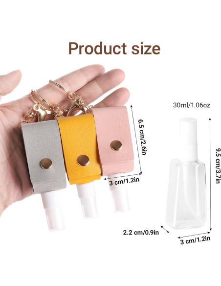 Botella de Spray de Alcohol WUMUZAI 30 ml Mini 6 Colores