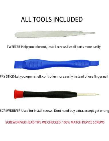 Reemplazo Palanca Analógica Joystick PS5 CDHKOZ 8 Piezas Rosa