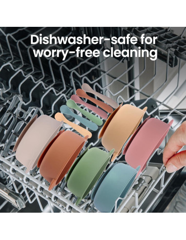 Juego de Tazones y Cucharas de Silicona Eascrozn para Bebés