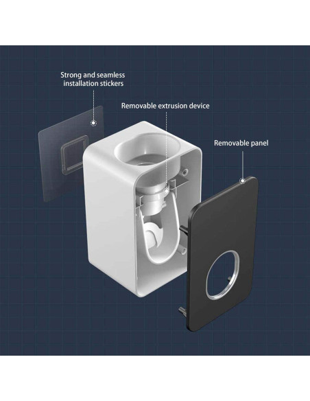 Dispensador Automático de Pasta de Dientes VICKSONGS Negro Dispensador Automático de Pasta de Dientes VICKSONGS Negro