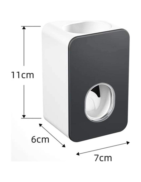 Dispensador Automático de Pasta de Dientes VICKSONGS Negro Dispensador Automático de Pasta de Dientes VICKSONGS Negro