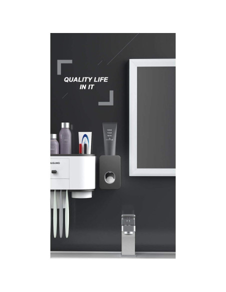 Dispensador Automático de Pasta de Dientes VICKSONGS Negro Dispensador Automático de Pasta de Dientes VICKSONGS Negro