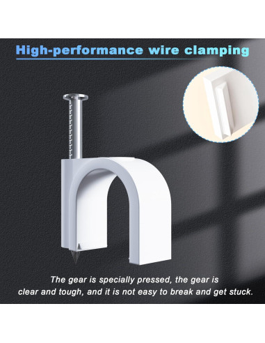 Clips de Cable Redondo mxuteuk 200PCS 4-10mm con Clavos