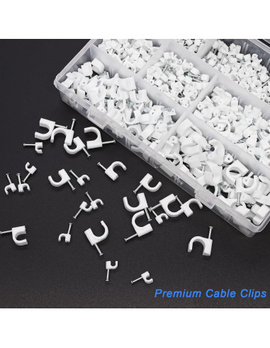 Clips de Cable Redondo mxuteuk 200PCS 4-10mm con Clavos