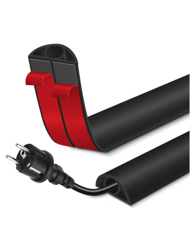 Cubierta de Cordón Autoadhesiva para Suelo EYAYEN 1.01m Negro