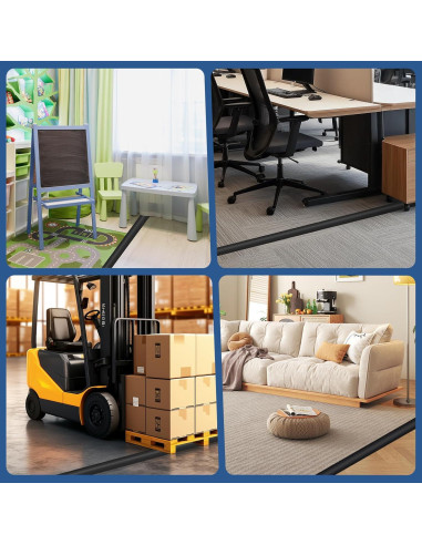 Cubierta de Cordón Autoadhesiva para Suelo EYAYEN 1.01m Negro