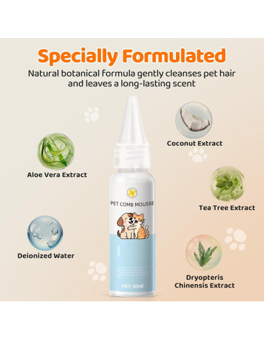 Guante Quitapelos para Mascotas POHAHA - Negro, Suave y Eficiente