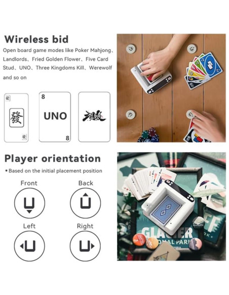 Máquina Automática de Reparto de Cartas Ht Viik MAX II - 8 Jugadores, Blanco Máquina Automática de Reparto de Cartas Ht Viik MAX II - 8 Jugadores, Blanco