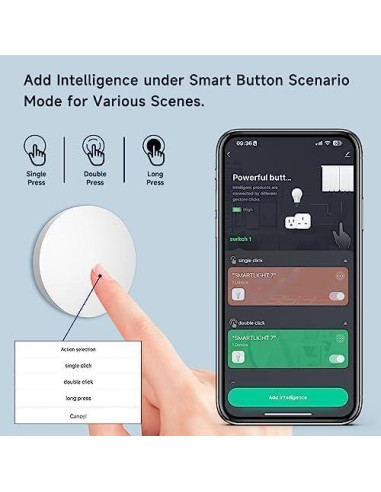 Botón Remoto Inteligente ZigBee IHSENO - Control APP Tuya