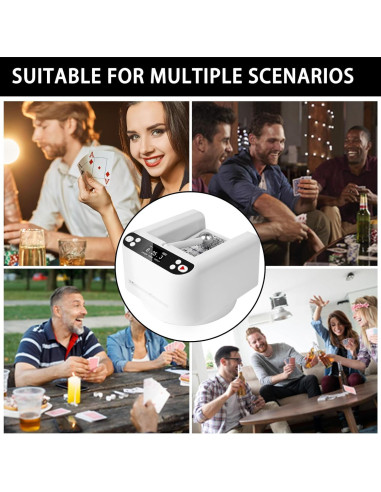 Máquina Automática de Reparto de Cartas Ht Viik MAX II - 8 Jugadores, Blanco