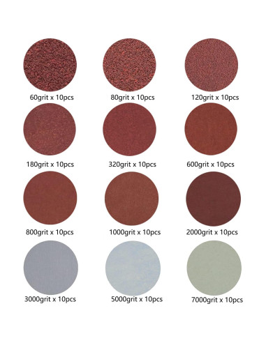 Kit de Lijado 133pcs 2" Discos Grano 60-7000 CKFCXC