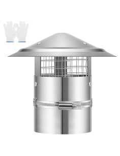 Tapa de Chimenea VIVOHOME 10.16 cm Ajustable Acero Galvanizado