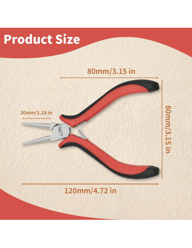 Alicates de Punta Redonda HOUSERAN para Fabricación de Joyas