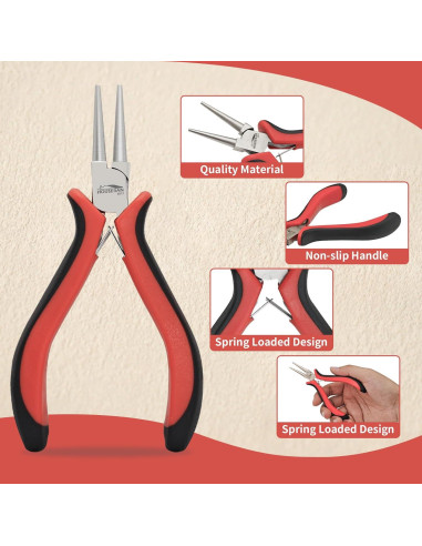 Alicates de Punta Redonda HOUSERAN para Fabricación de Joyas
