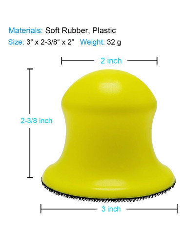 Paquete de 2 bloques de lijado redondos 7.6 cm Tockrop-81