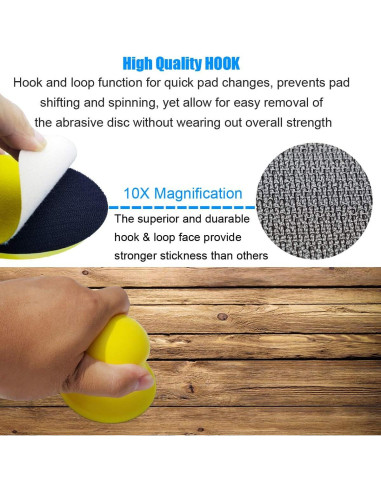 Paquete de 2 bloques de lijado redondos 7.6 cm Tockrop-81