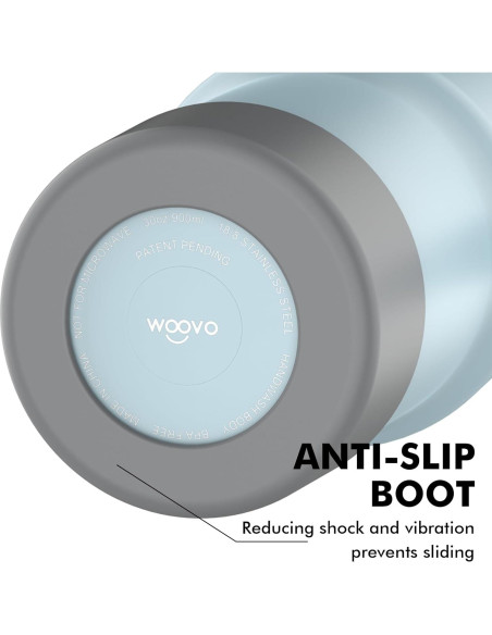 Taza de Agua Aislada WOOVO 30 oz Azul Bebé Doble Pared