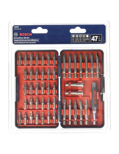 Juego de Puntas de Destornillador Bosch T4047L 47 Piezas Acero