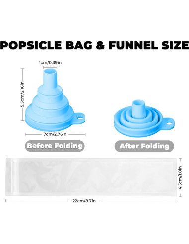 Bolsas Desechables para Paletas de Hielo Nature Pulito 100 Unidades