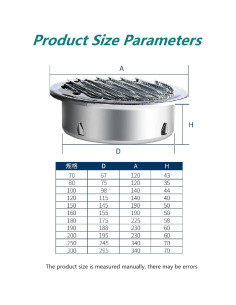 Rejilla de Ventilación de Aire 80mm Allvent Acero Inoxidable 2