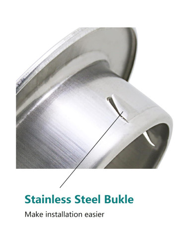 Rejilla de Ventilación de Aire 80mm Allvent Acero Inoxidable