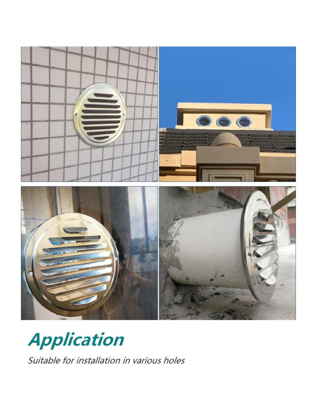 Rejilla de Ventilación de Aire 80mm Allvent Acero Inoxidable