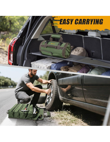 Bolsa de Herramientas Enrollada UUP Verde Resistente 11 Compartimentos