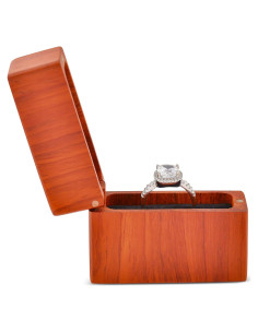 Caja de Anillo de Madera Palisandro DIAMOND IGLOOS - Compacta