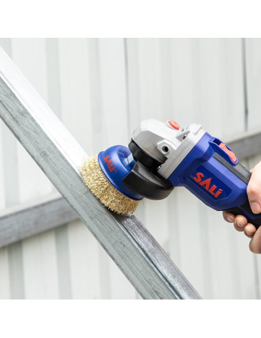 Cepillos de Copa de Alambre SALI 4" Crimpado Grueso - Paquete de 2