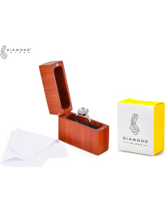 Caja de Anillo de Madera Palisandro DIAMOND IGLOOS - Compacta 2