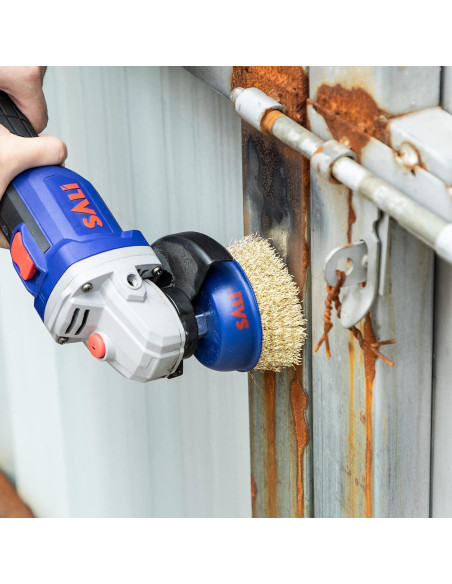 Cepillos de Copa de Alambre SALI 4" Crimpado Grueso - Paquete de 2