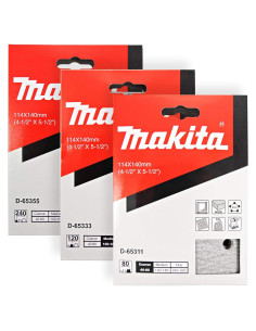 Juego de Papel de Lija Multi-Grano Makita 30 Piezas 11.4x14cm