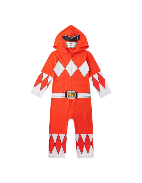 Overol con Capucha Power Rangers Rojo para Niños 2T-7