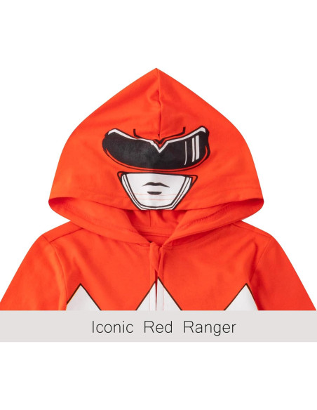 Overol con Capucha Power Rangers Rojo para Niños 2T-7