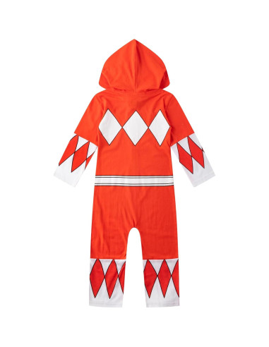 Overol con Capucha Power Rangers Rojo para Niños 2T-7