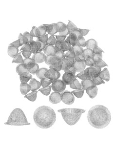60 Filtros de Pantalla de Tazón Acero Inoxidable 16mm Reutilizables
