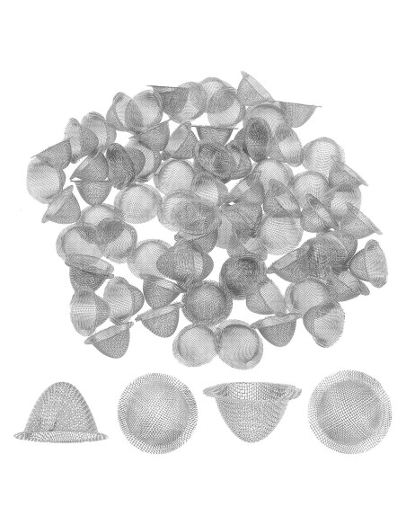 60 Filtros de Pantalla de Tazón Acero Inoxidable 16mm Reutilizables