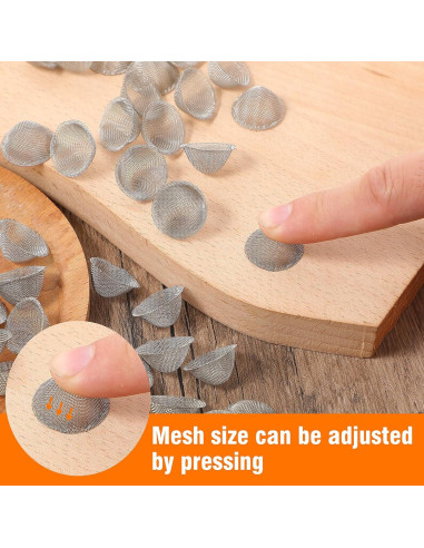 60 Filtros de Pantalla de Tazón Acero Inoxidable 16mm Reutilizables