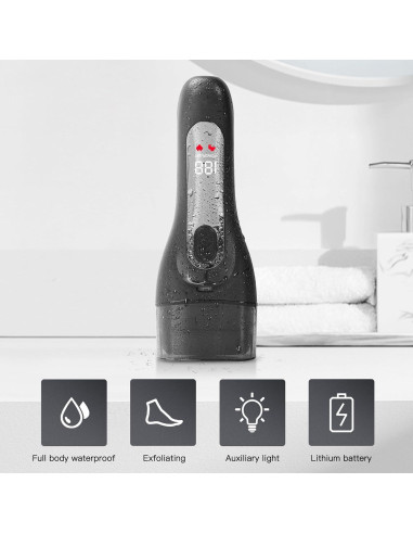 Removedor Eléctrico de Callos BDFDSJ Negro, Kit Pedicura Profesional