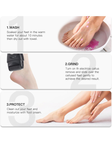 Removedor Eléctrico de Callos BDFDSJ Negro, Kit Pedicura Profesional